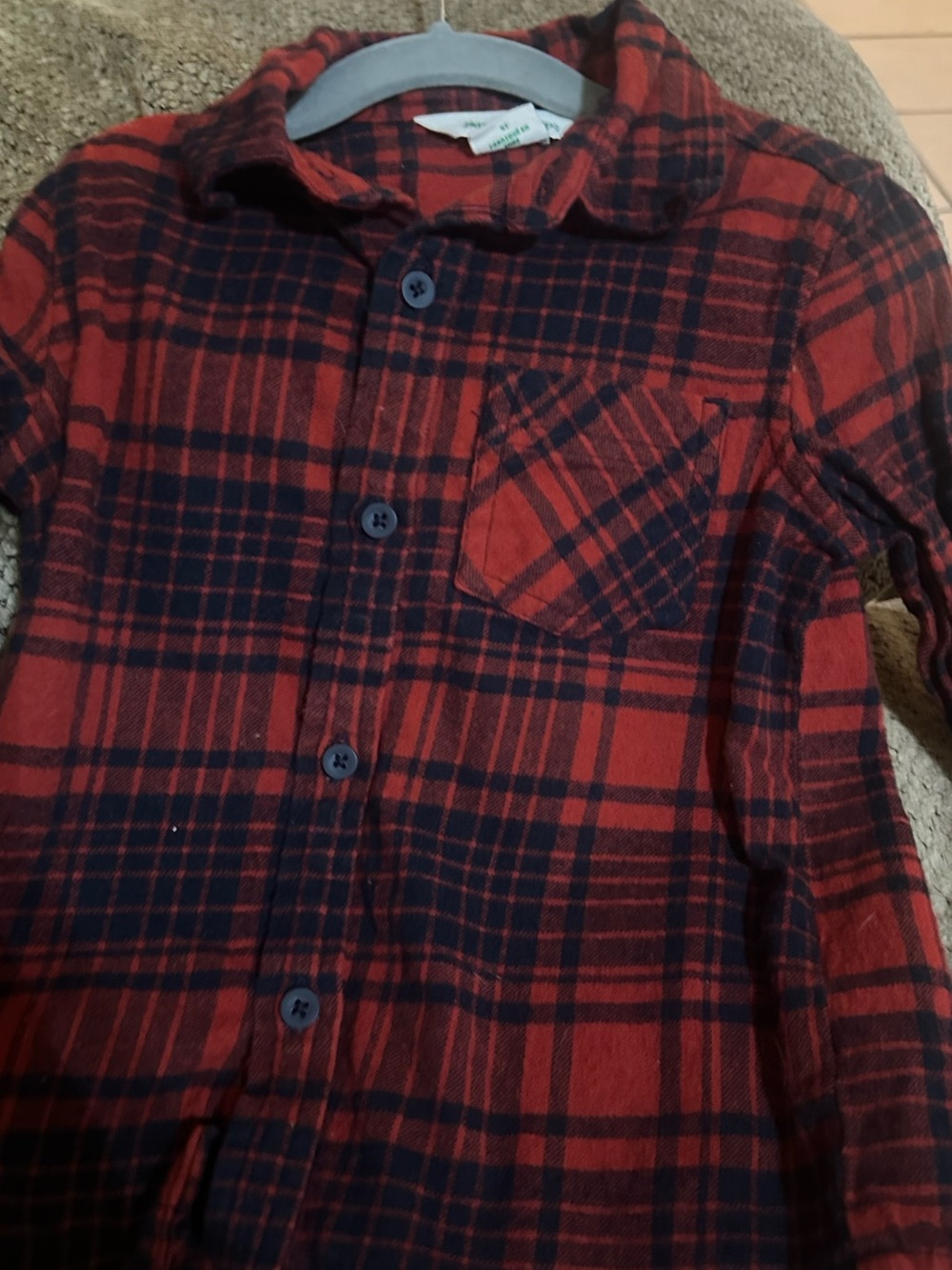Bass Pro Shops Red and Black Plaid Button-Down Shirt